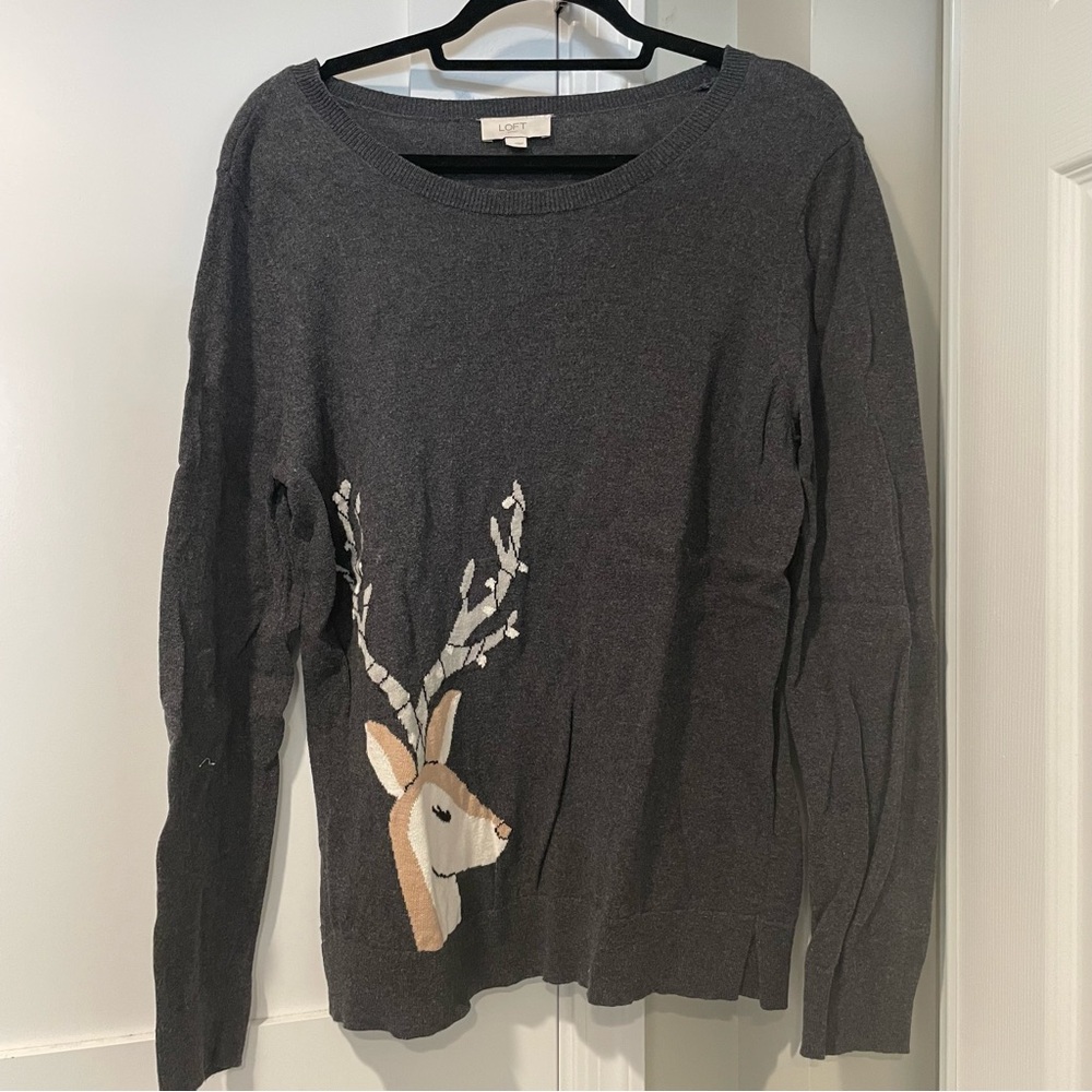 Loft reindeer sweater size L